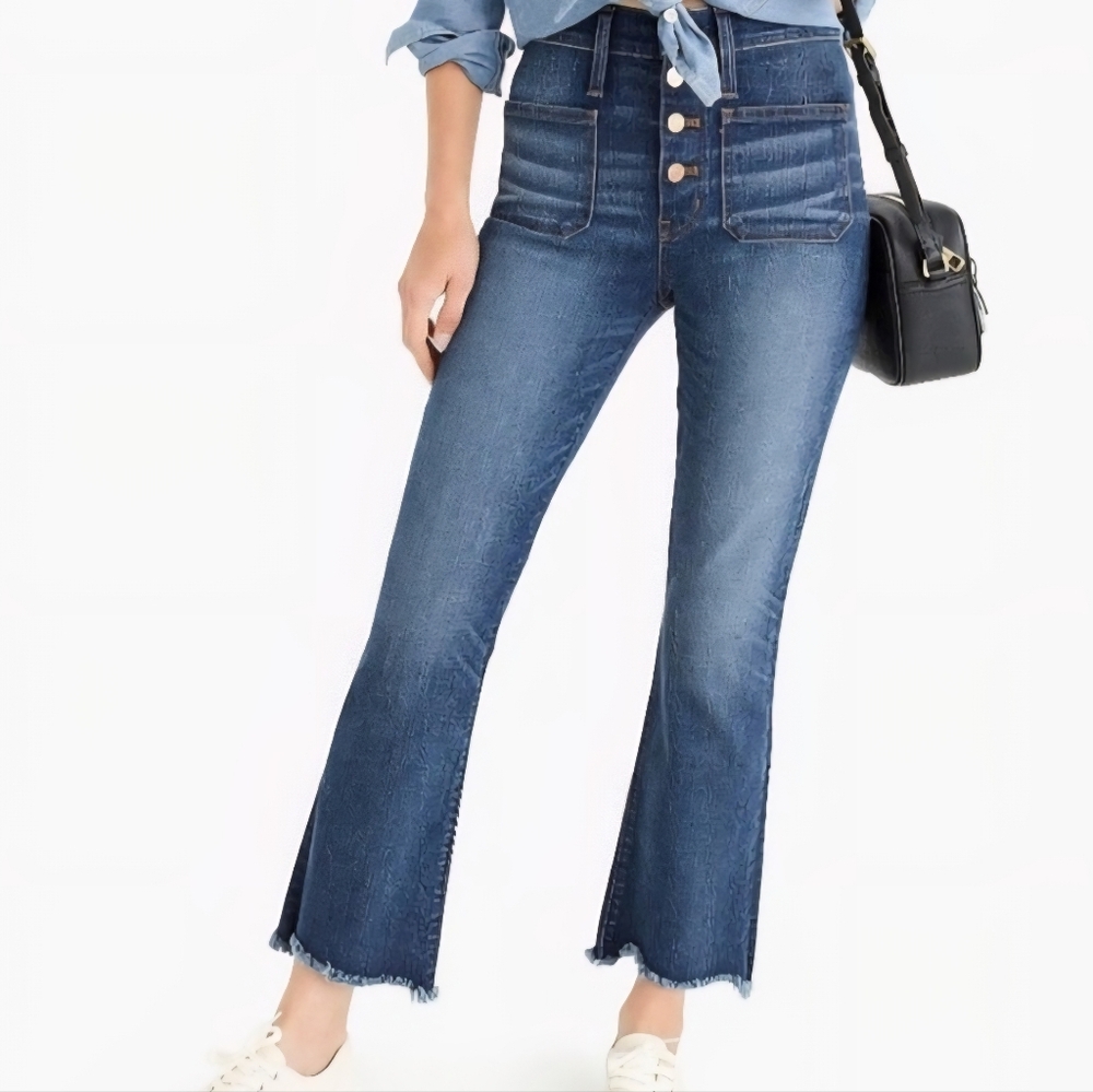 Women's Blue Cropped Jeans